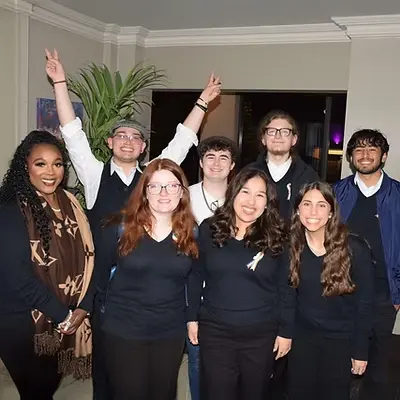 Music students smiling