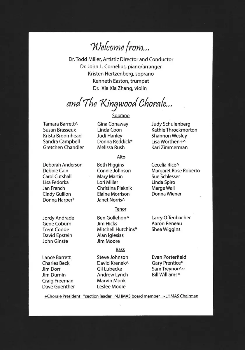 Lake Houston Musical Arts Society