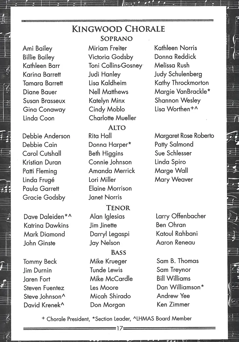 Lake Houston Musical Arts Society