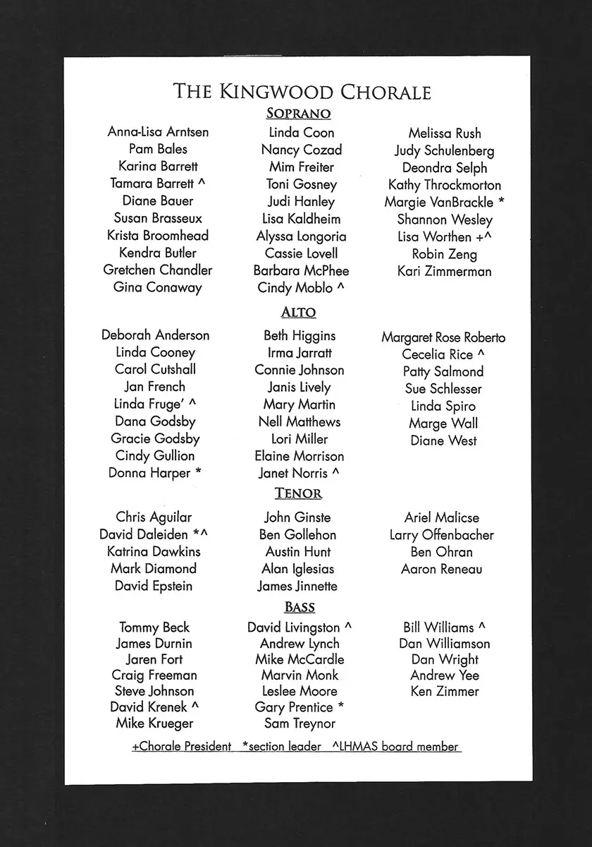 Lake Houston Musical Arts Society